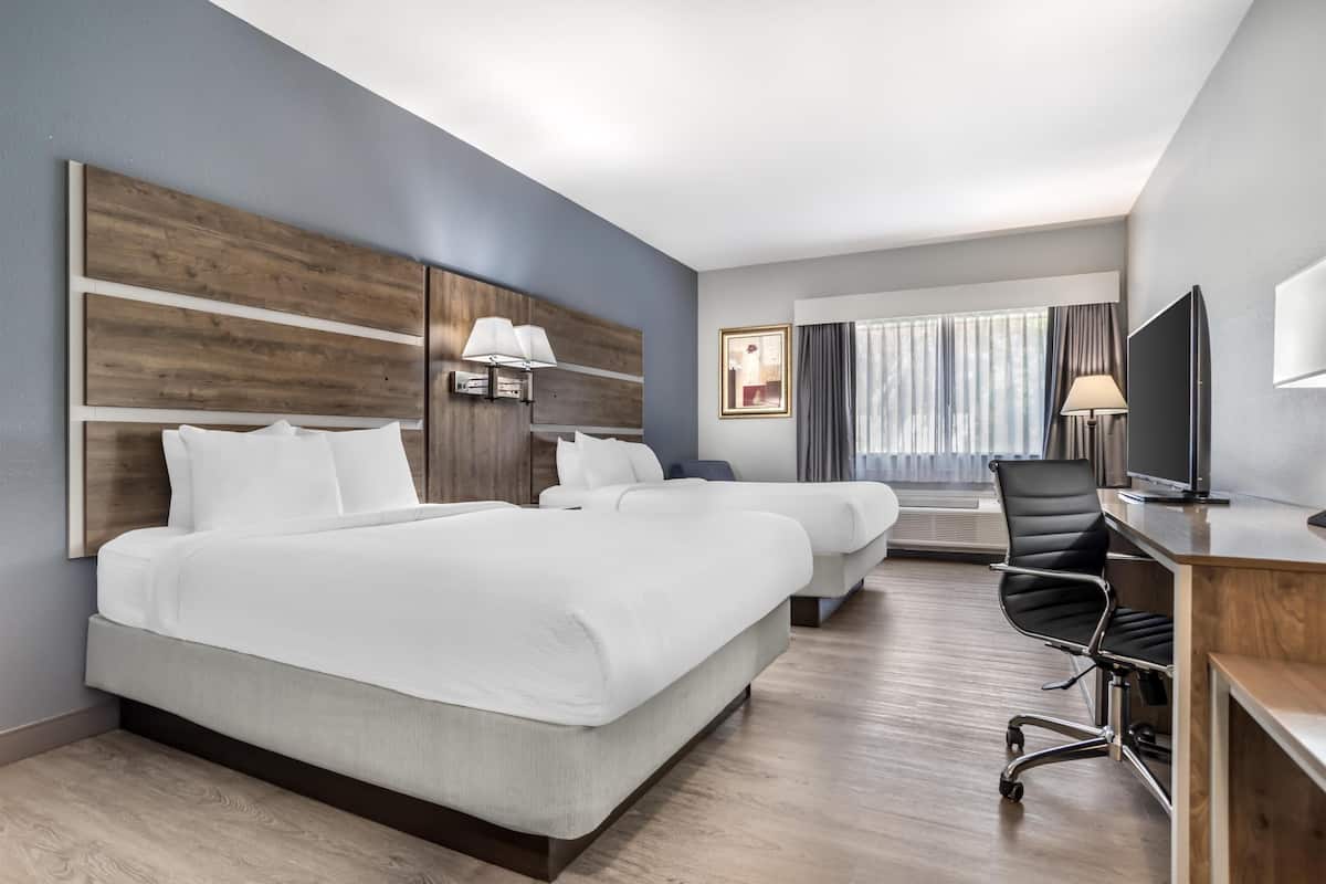 Standard Room, 2 Queen Beds, Non Smoking, Refrigerator & Microwave