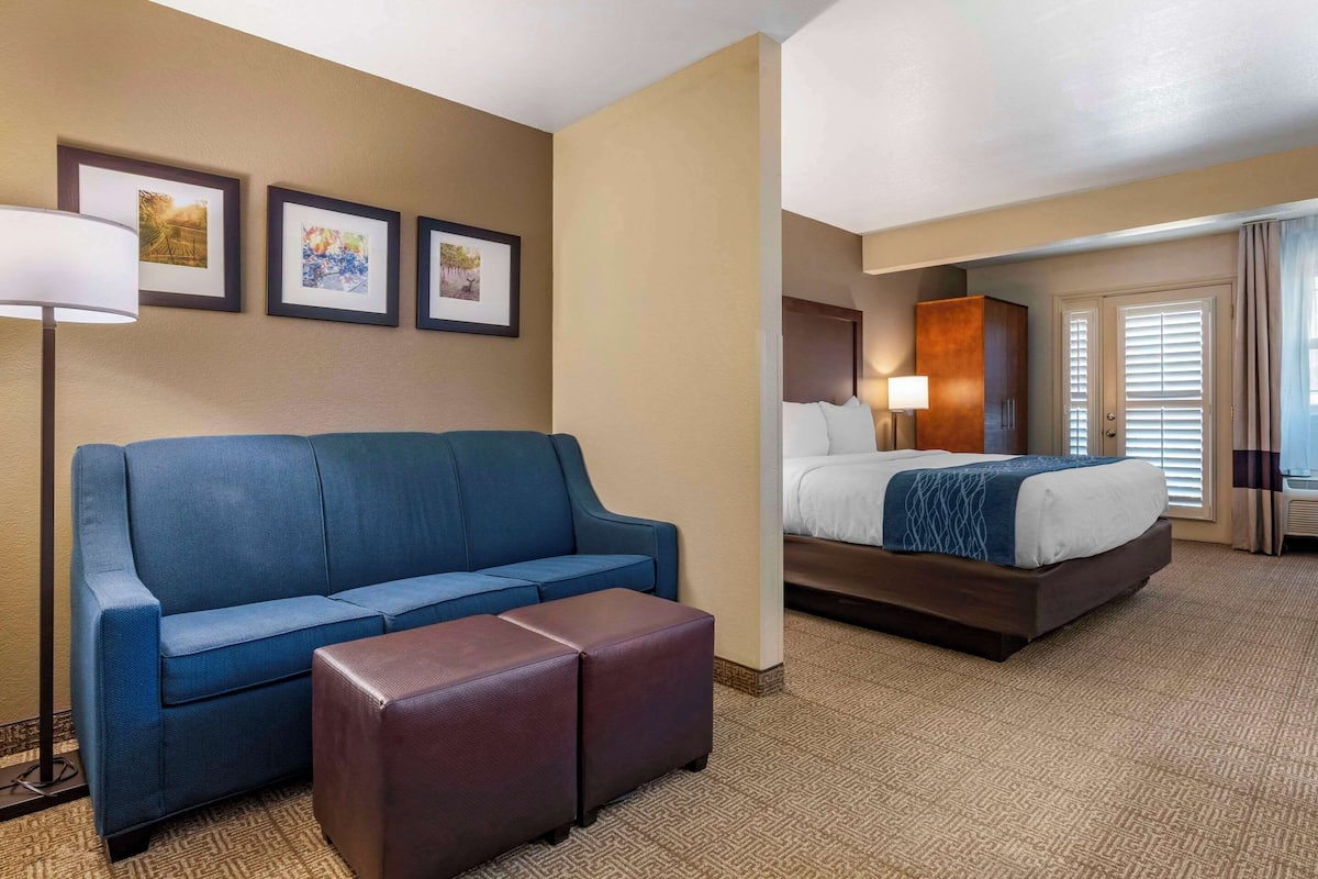 Suite, 1 King Bed, Accessible, Non Smoking | In-room safe, desk, blackout drapes, soundproofing