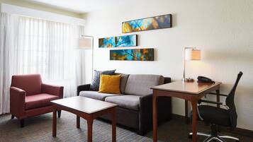 32-inch flat-screen TV with cable channels, TV