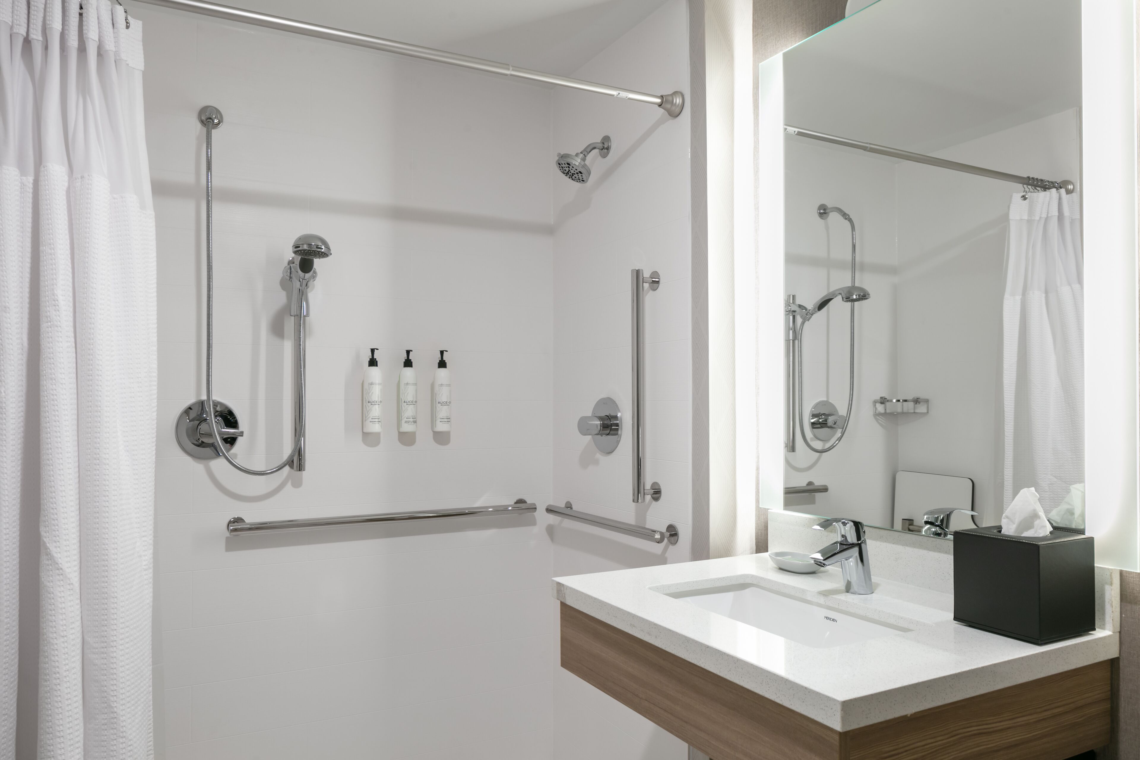 free toiletries, hair dryer, towels