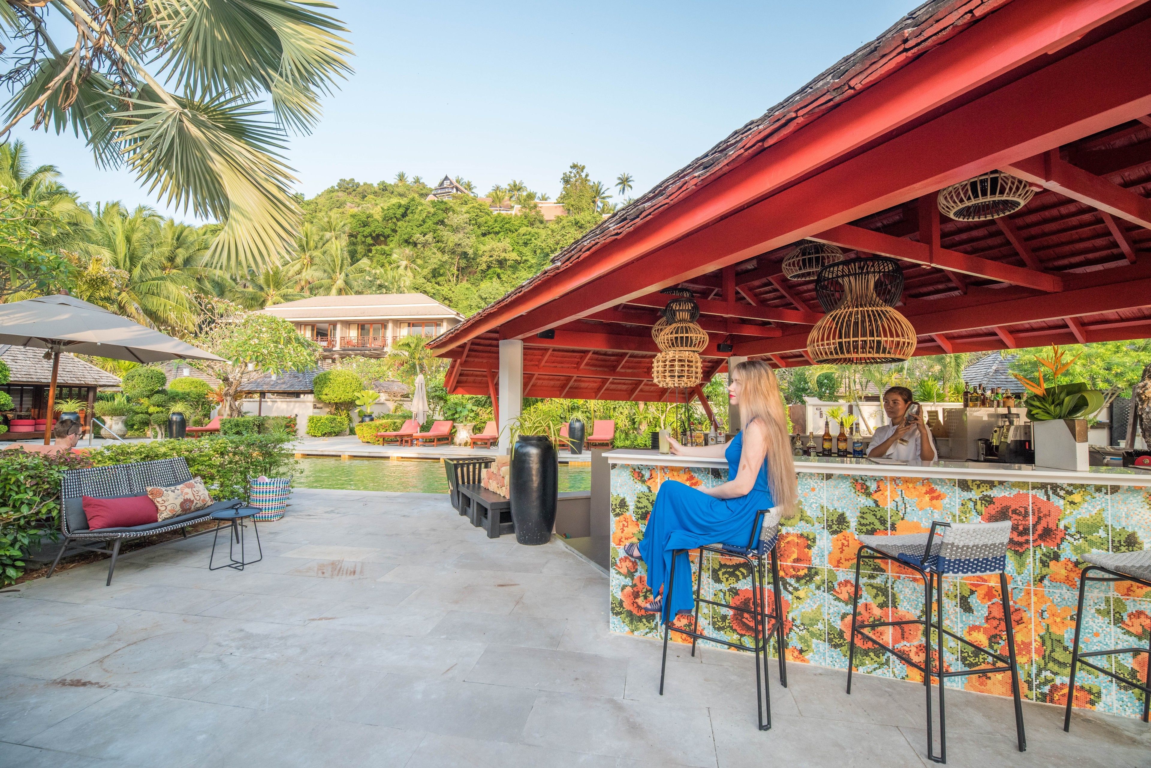 Outdoor wedding area