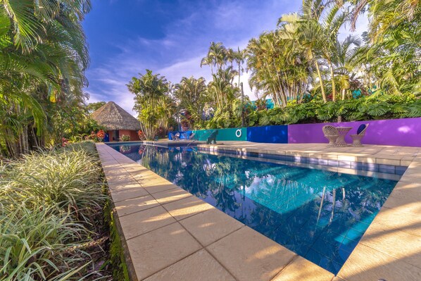 3 outdoor pools, pool umbrellas, pool loungers