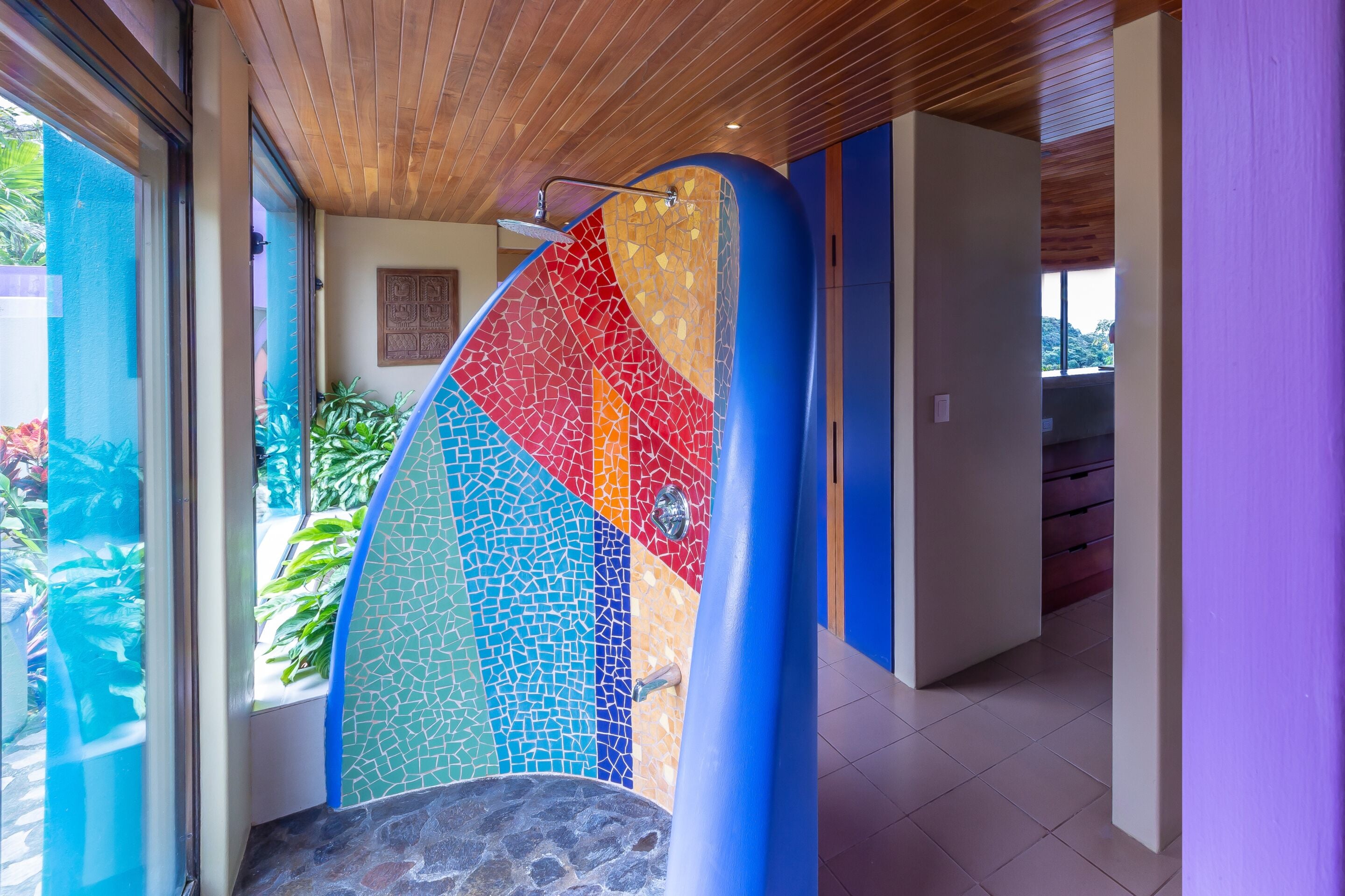 ultra plus villa | bathroom | shower, eco-friendly toiletries, hair dryer, bathrobes