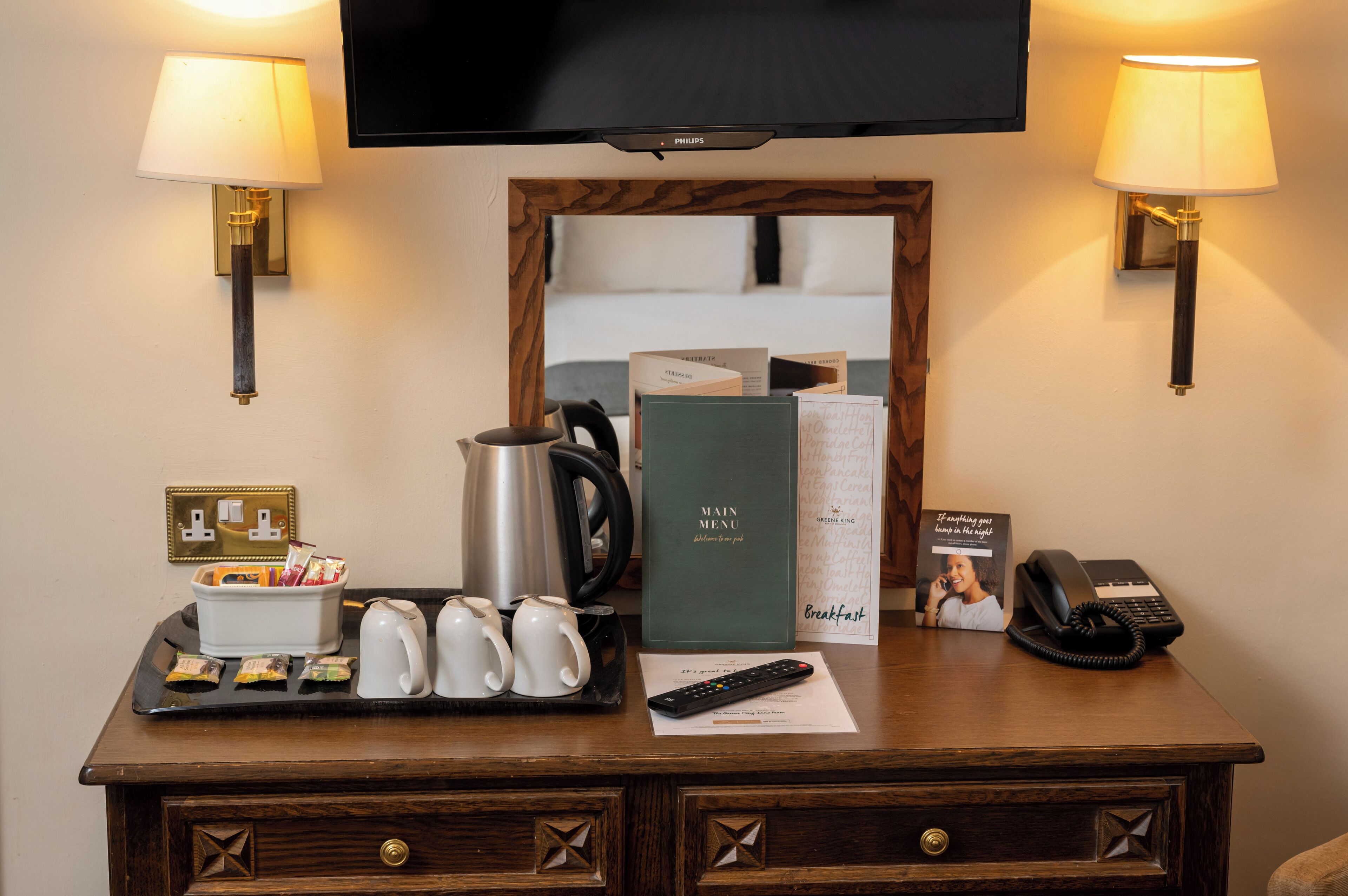 family room | desk, iron/ironing board, free wifi