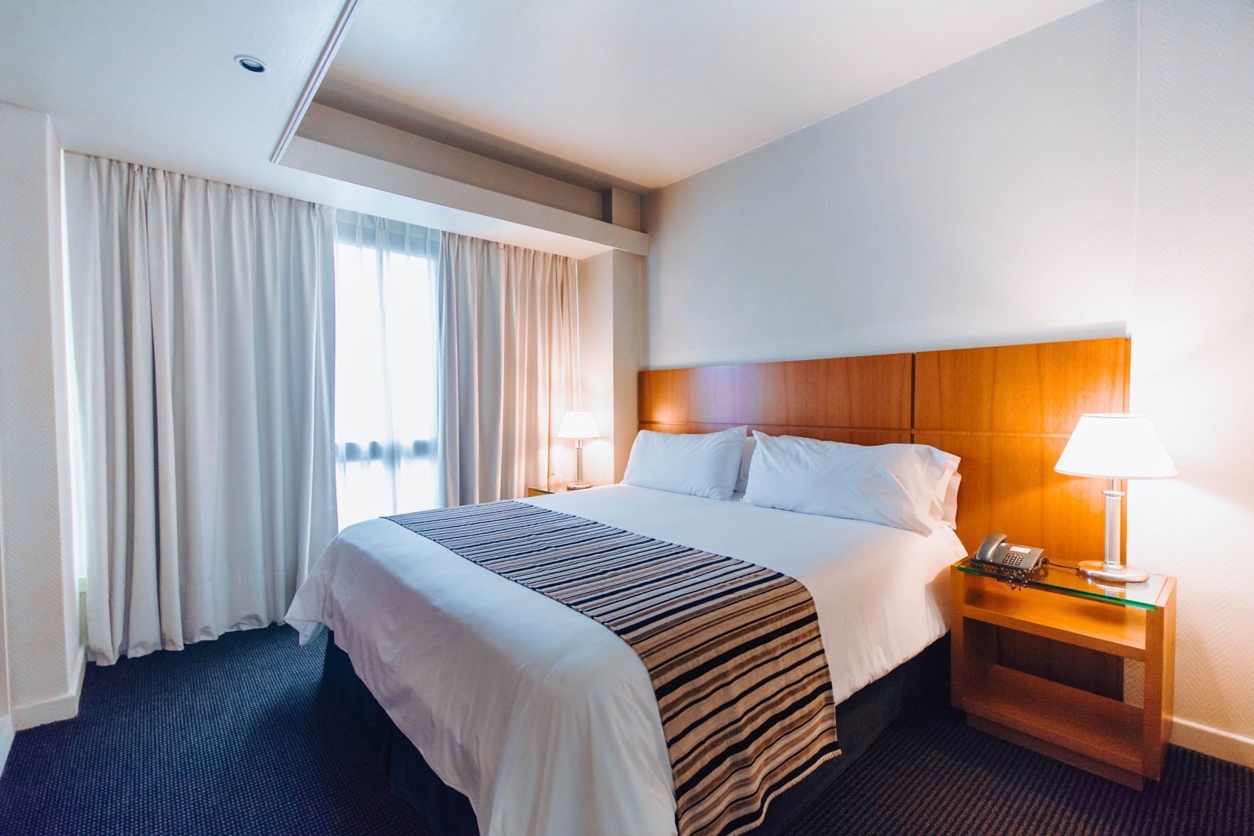 Memory-foam beds, minibar, in-room safe, desk