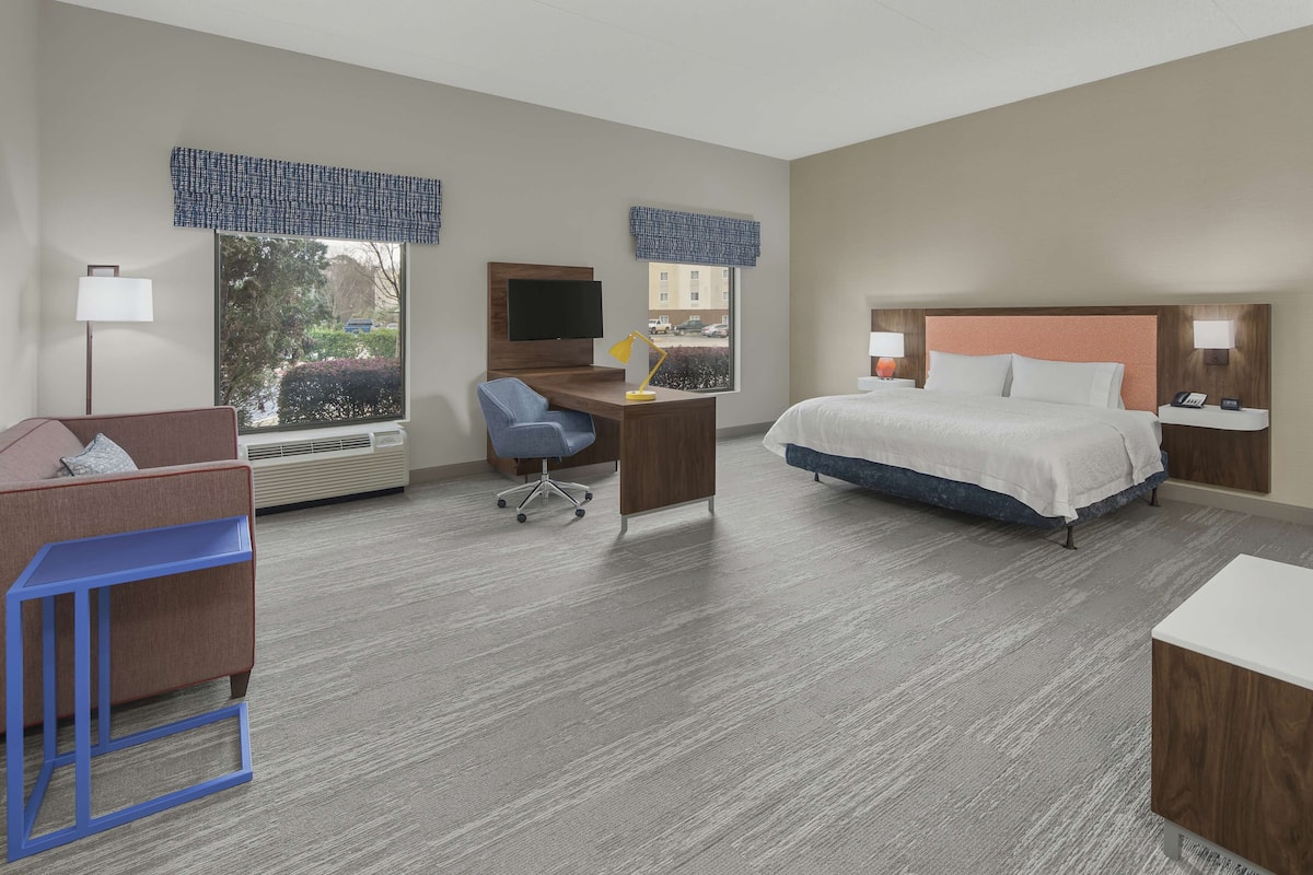 suite, 1 king bed, accessible, non smoking | in-room safe, iron/ironing board, free cots/infant beds