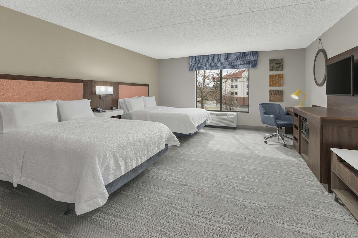 Room, 2 Queen Beds, Accessible, Non Smoking | In-room safe, iron/ironing board, free cribs/infant beds