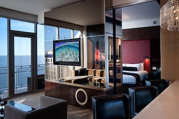In-room television and other amenities at Hard Rock Hotel & Casino Biloxi