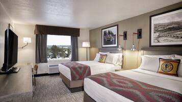 Deluxe Room, 2 Queen Beds | Desk, iron/ironing board, free WiFi, bed sheets