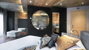 1 chambre, literie de qualité supérieure, couette en duvet d'oie