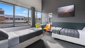 Private Twin Room (Shared Bathroom) | Laptop workspace, blackout curtains, iron/ironing board, free WiFi