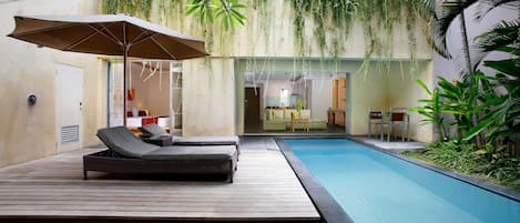Villa, 1 Schlafzimmer, eigener Pool | Terrasse/Patio