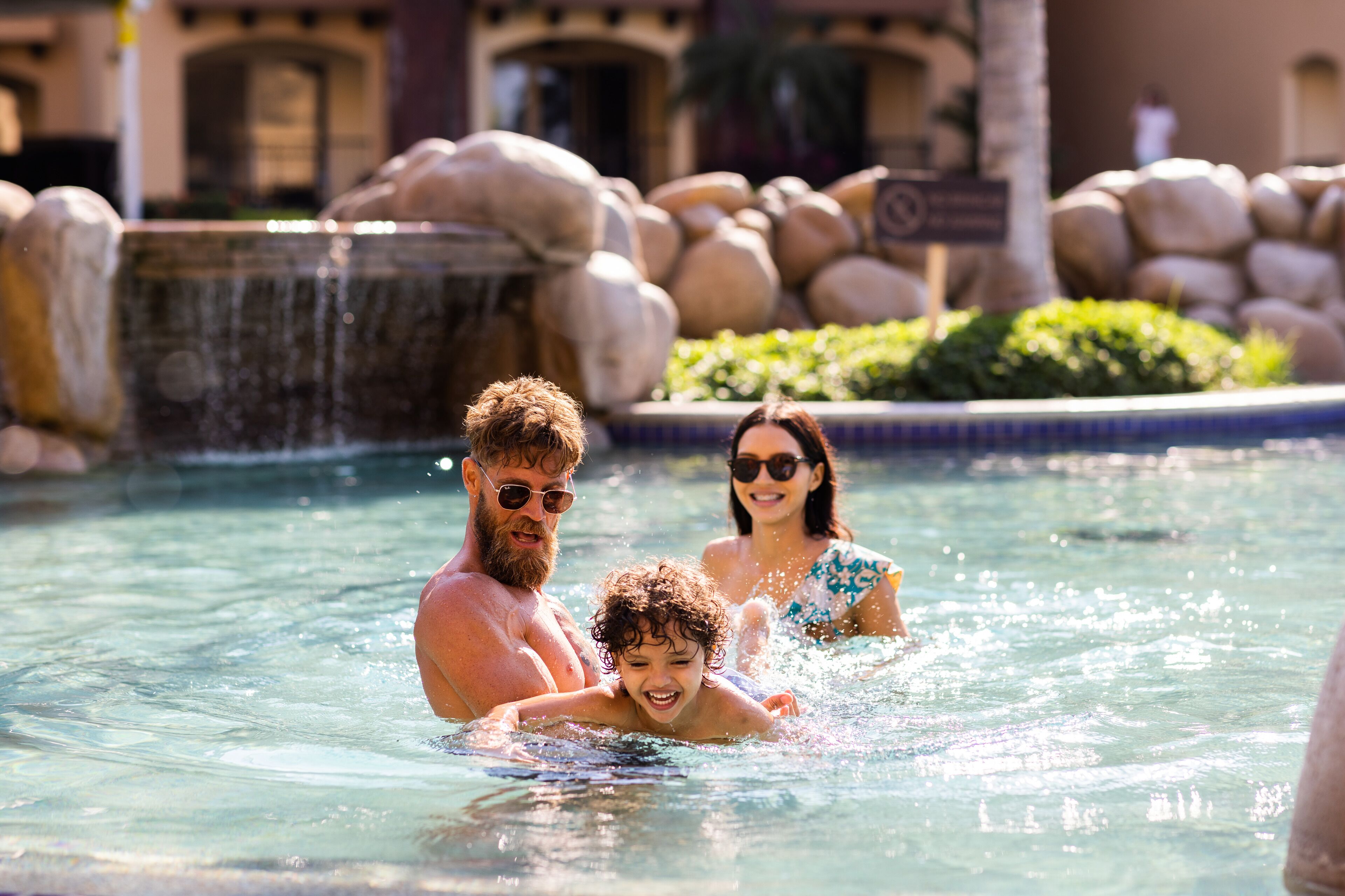 2 outdoor pools, pool umbrellas, pool loungers