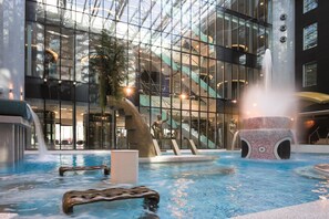 Indoor pool, seasonal outdoor pool, sun loungers - Tallink Spa and Conference Hotel (Tallinn)