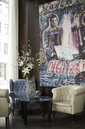 Sitteområde i lobbyen