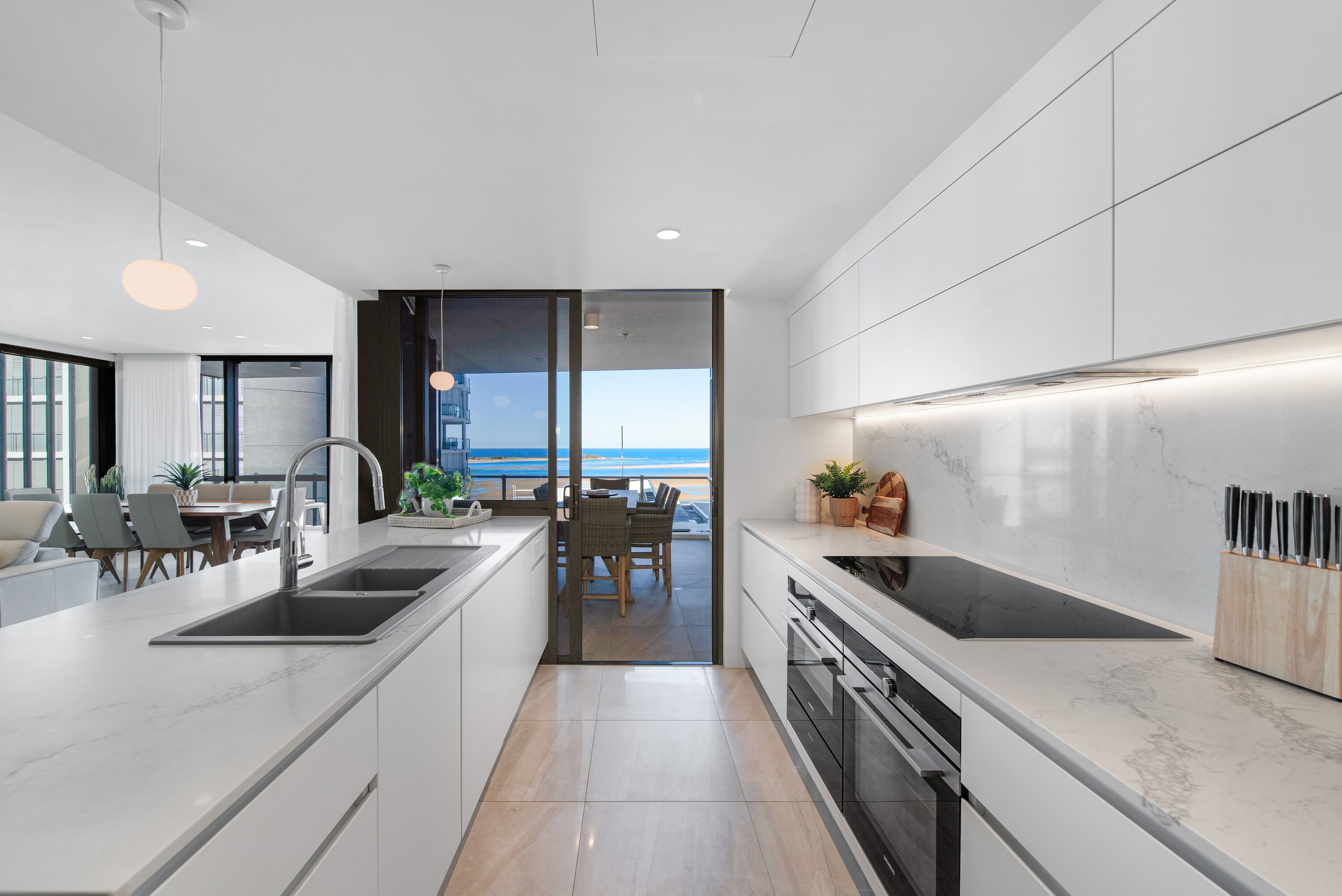 3 Bedroom Deluxe Apartment | Private kitchen | Full-size fridge, microwave, oven, stovetop