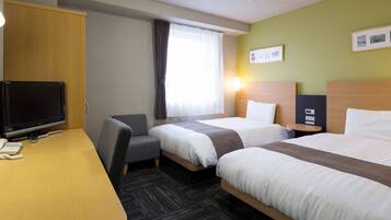 Premium bedding, desk, blackout curtains, soundproofing