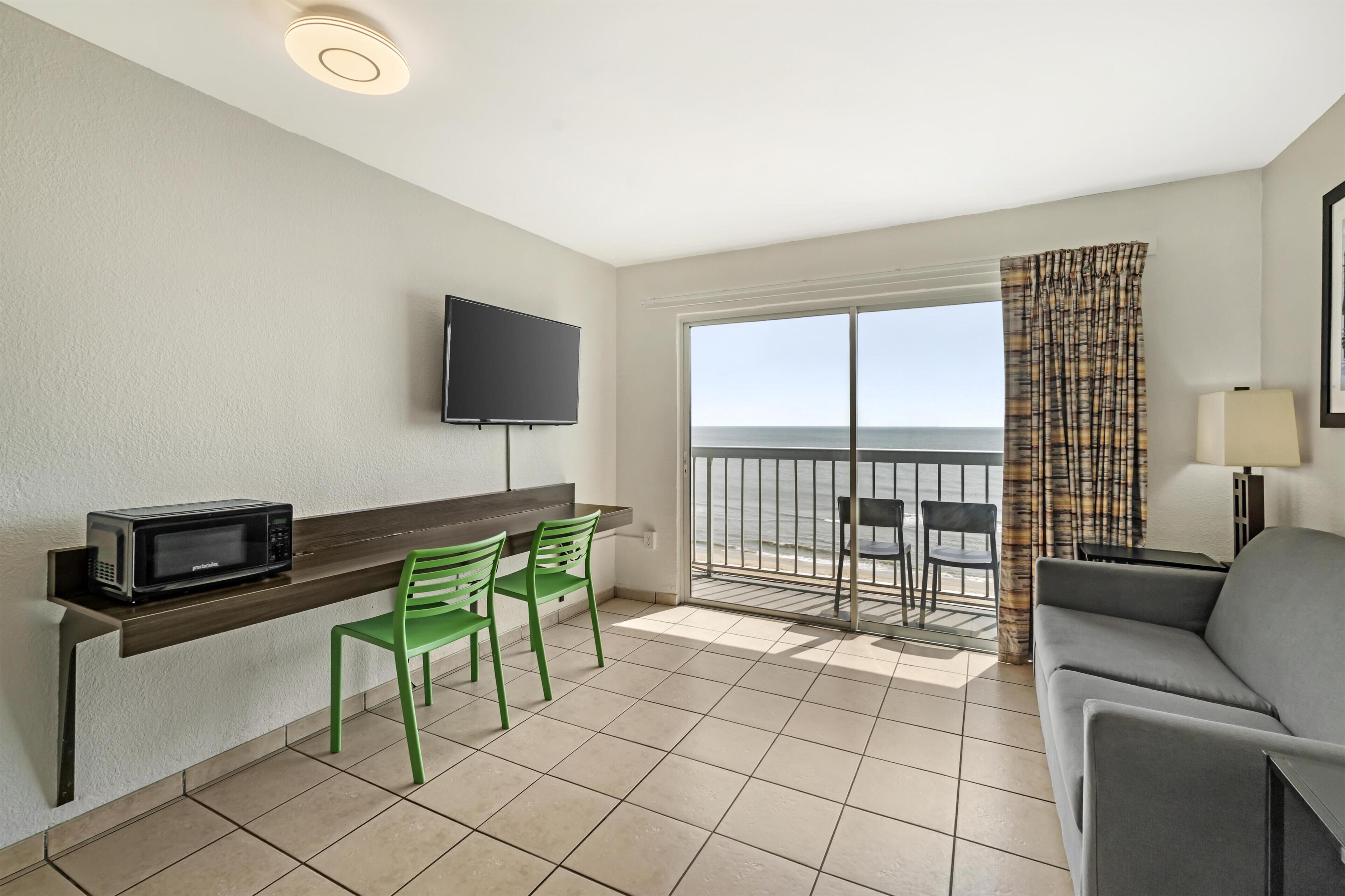 Suite, 1 Queen Bed, Kitchen, Oceanfront (with Sofabed) | 1 bedroom, in-room safe, desk, blackout drapes