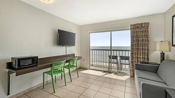 Suite, 1 Queen Bed, Kitchen, Oceanfront (with Sofabed) | 1 bedroom, in-room safe, desk, blackout drapes