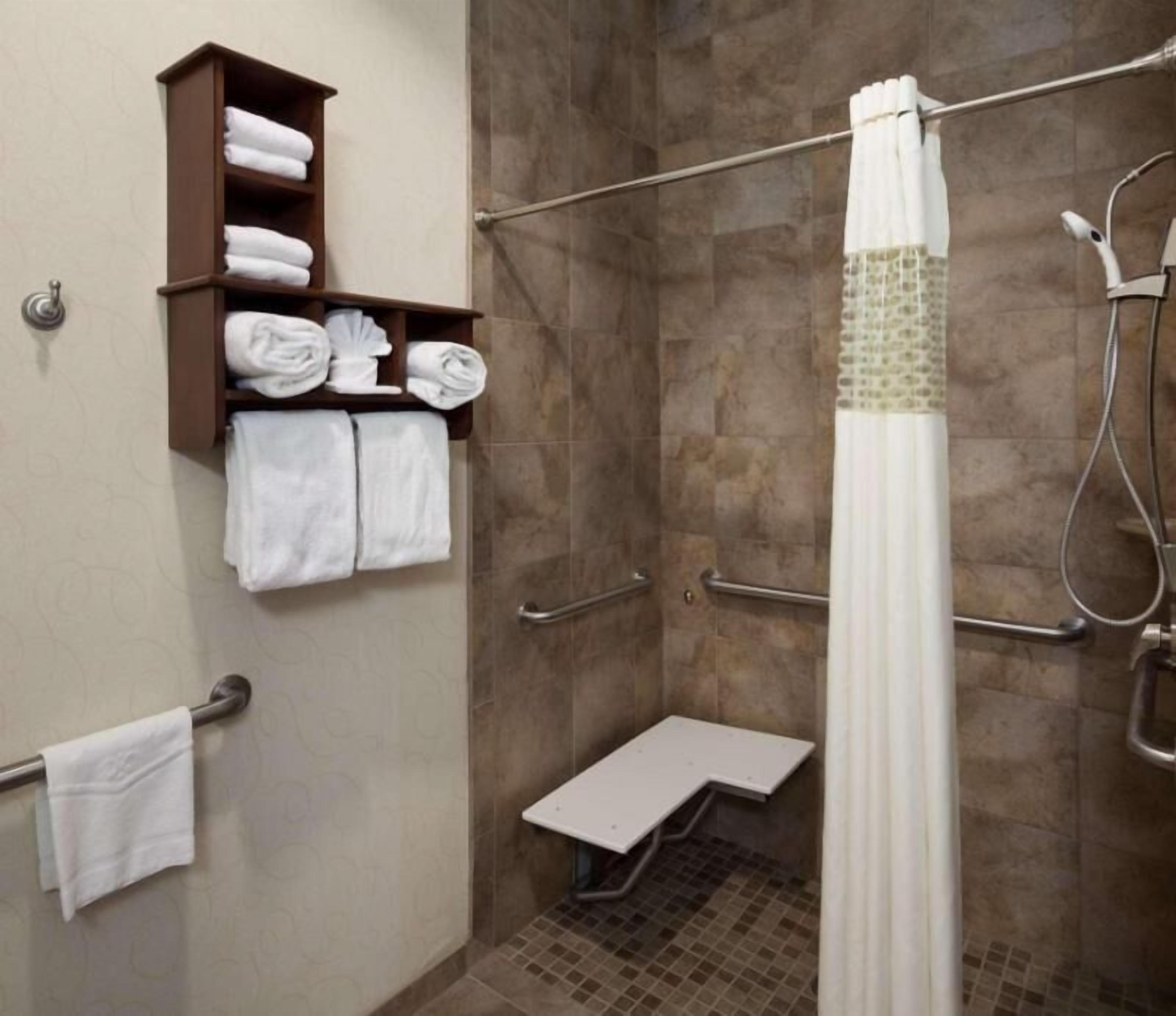 Bathroom | Combined shower/bathtub, free toiletries, hair dryer, towels