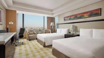 Executive Room, 2 Double Beds | Premium bedding, minibar, in-room safe, desk