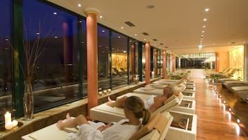 Sauna, hot tub, steam room, Turkish bath, body treatments