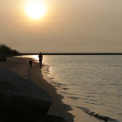 Private beach, white sand