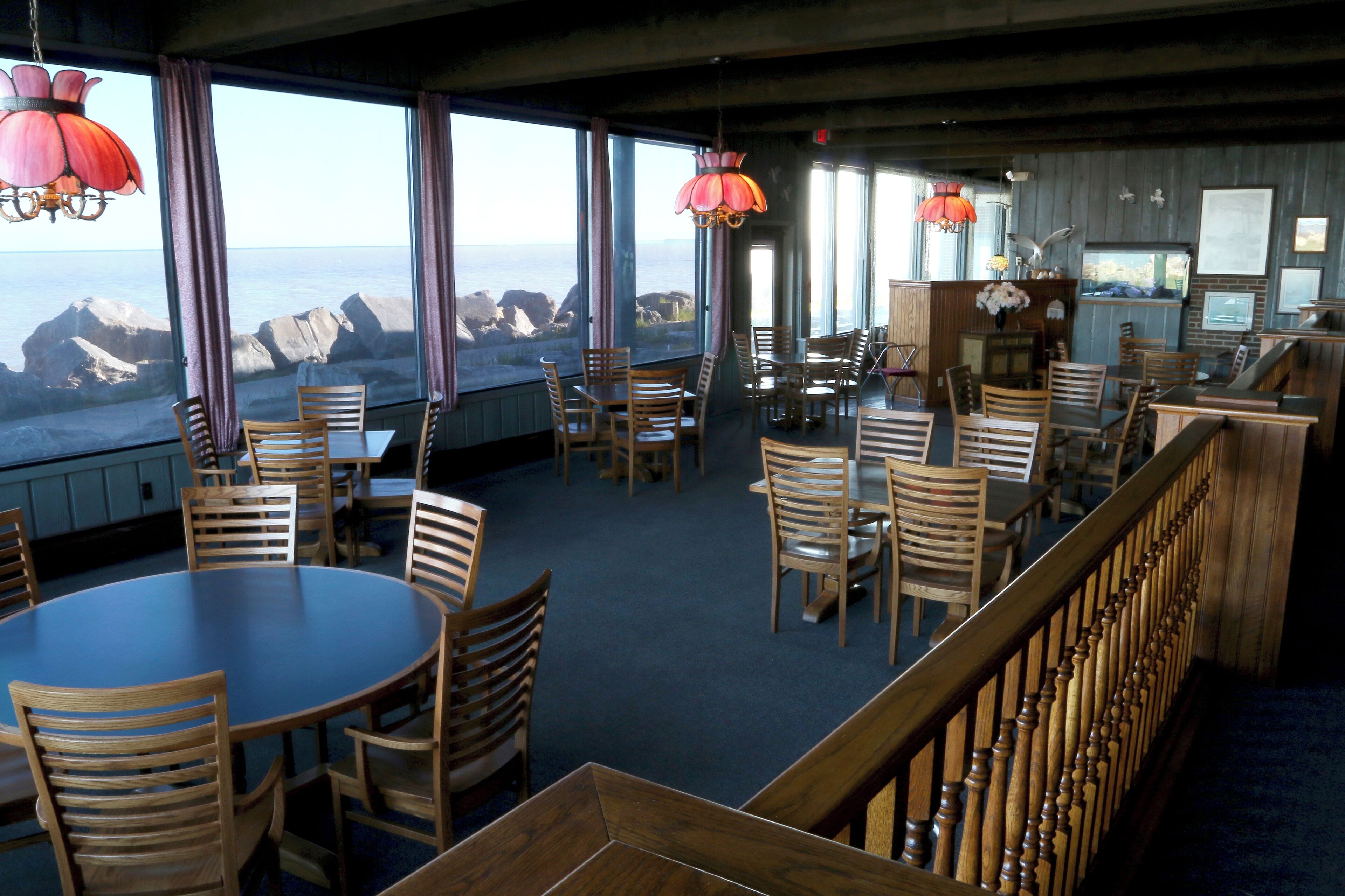 breakfast, lunch, dinner served; american cuisine, beach views