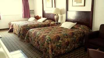 Desk, free WiFi, bed sheets, alarm clocks