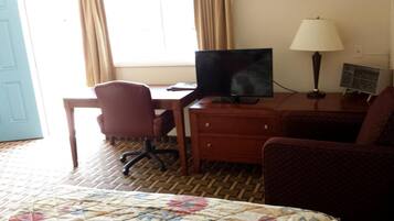 Desk, free WiFi, bed sheets, alarm clocks