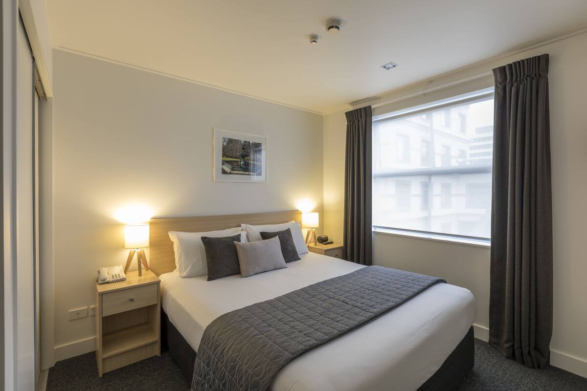 laptop workspace, soundproofing, iron/ironing board, free wifi