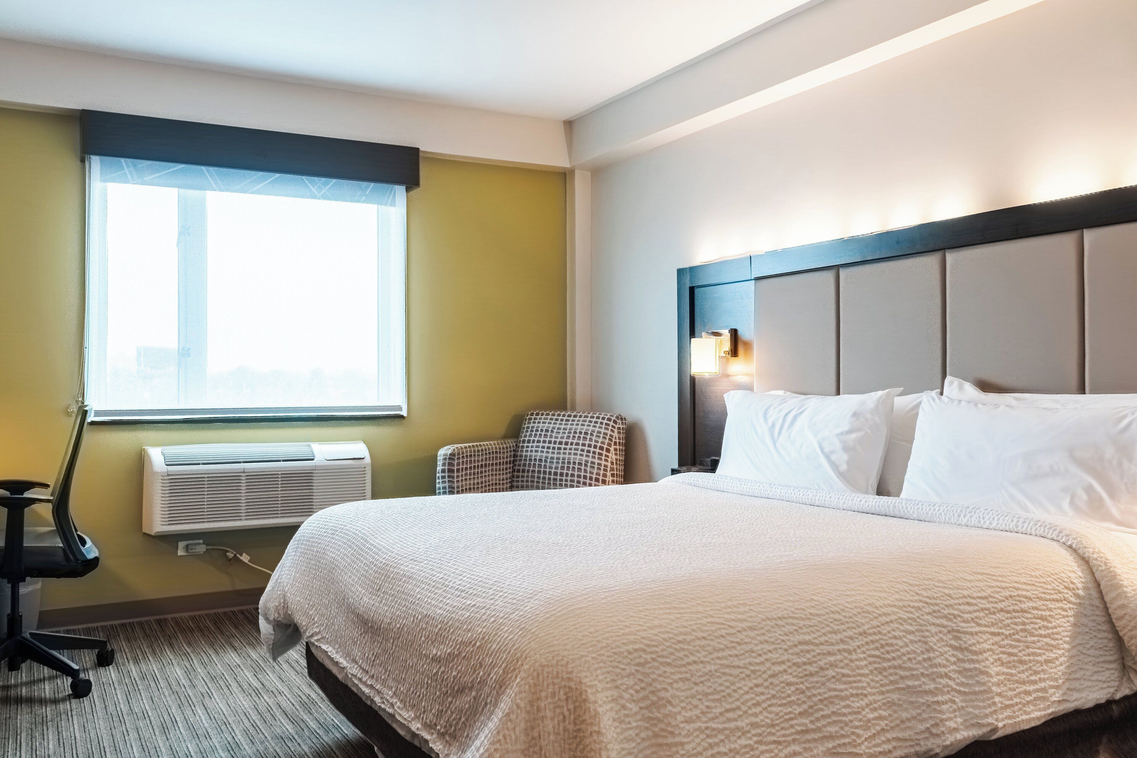 down duvets, pillow-top beds, in-room safe, desk