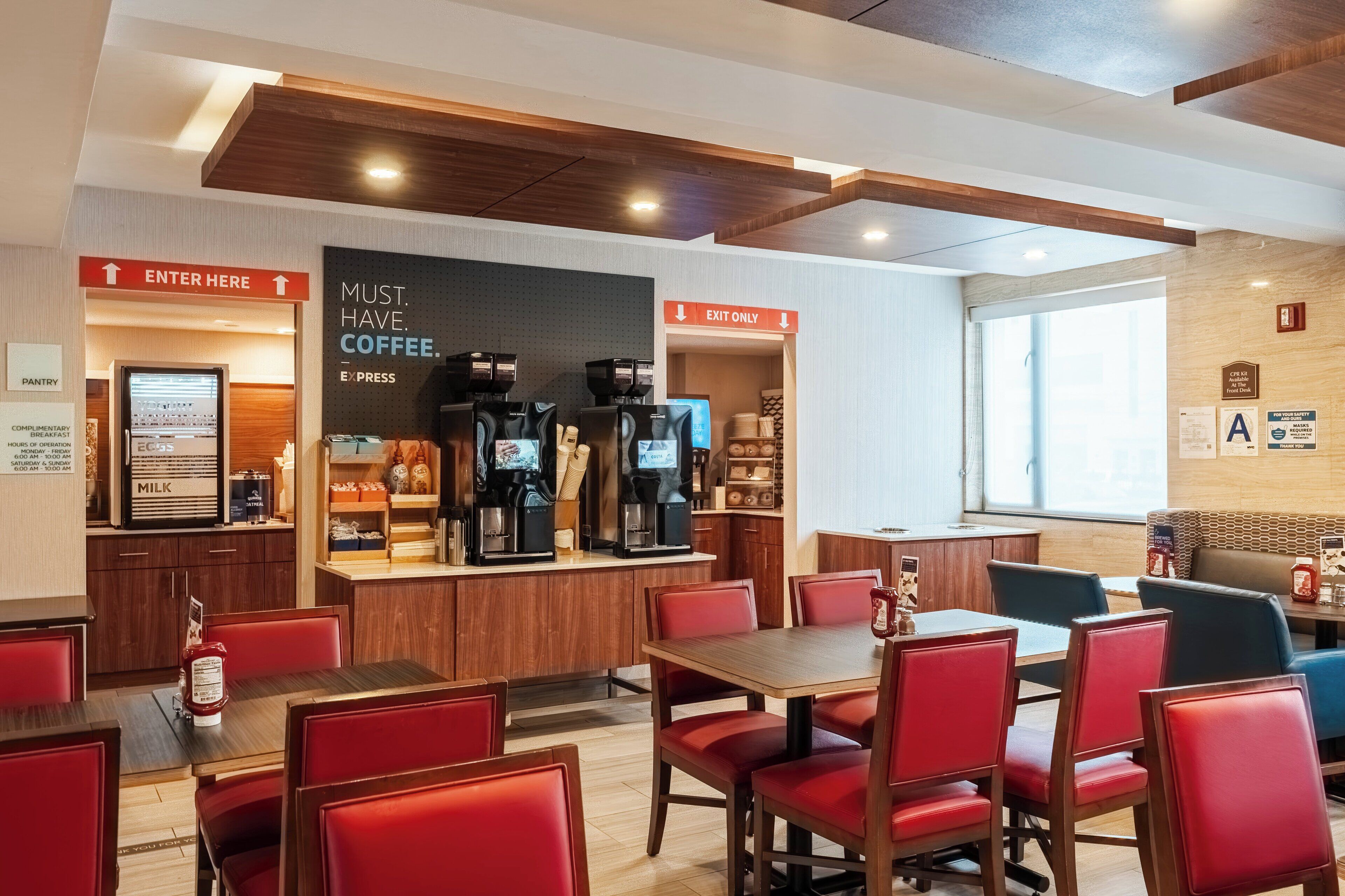 Free daily buffet breakfast
