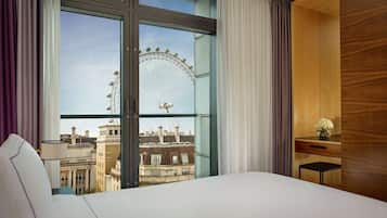 Studio Exécutif (London Eye View) | Draps en coton égyptien, literie de qualité supérieure, minibar