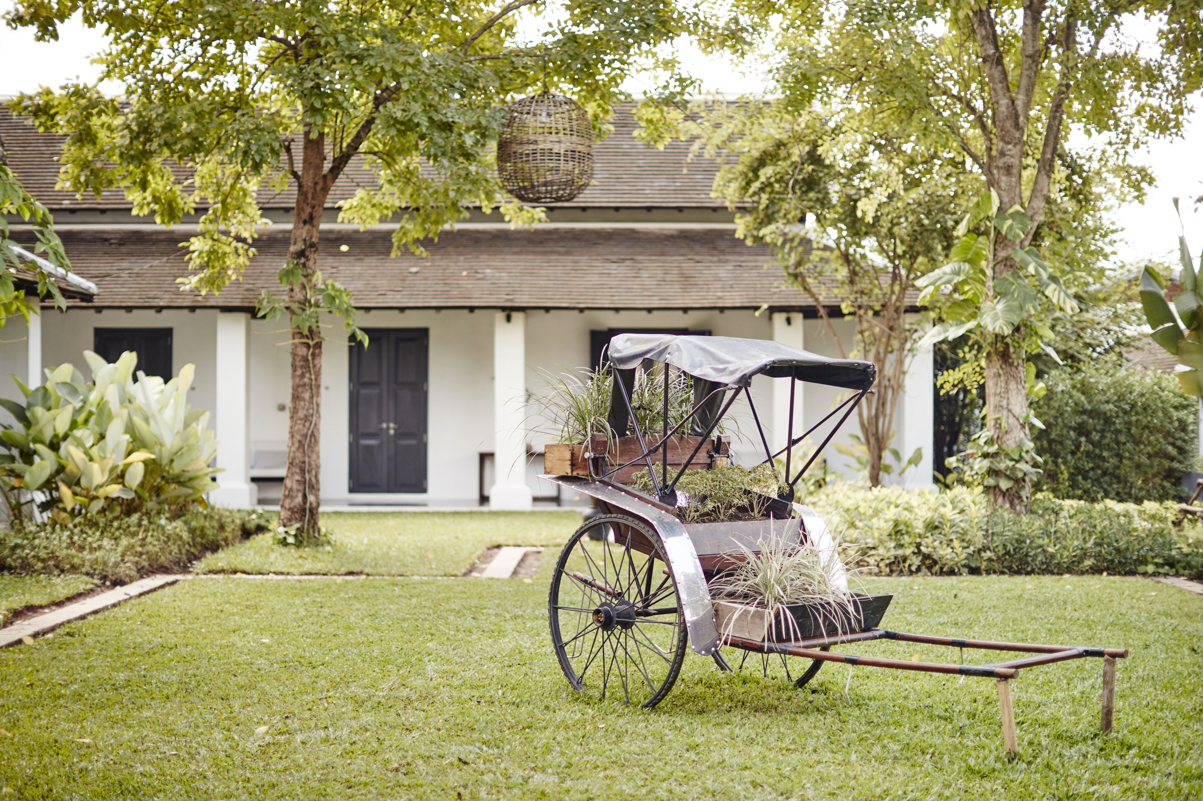 outdoor banquet area