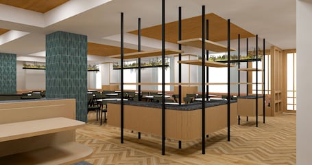 Breakfast and lunch served, international cuisine