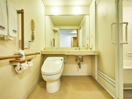 Free toiletries, hair dryer, slippers, towels