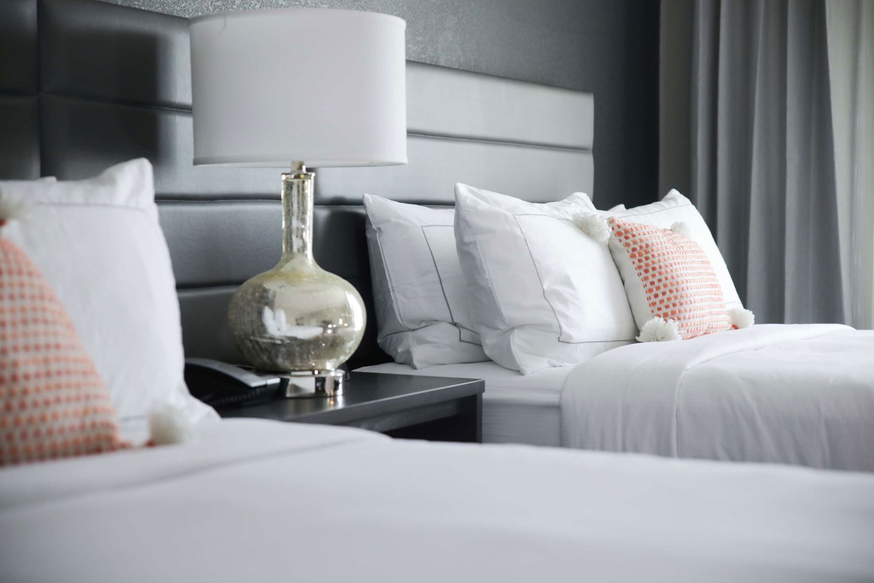 Premium bedding, pillow-top beds, in-room safe, desk