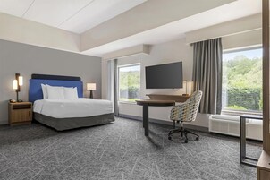 Room, 1 King Bed, Accessible, Non Smoking (Mobility & Hearing, Roll-in Shower) | Premium bedding, down comforters, pillowtop beds, laptop workspace