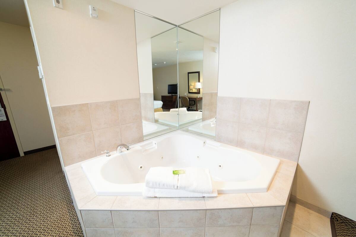 Standard Room, 1 King Bed, Accessible, Jetted Tub | Pillowtop beds, desk, laptop workspace, iron/ironing board