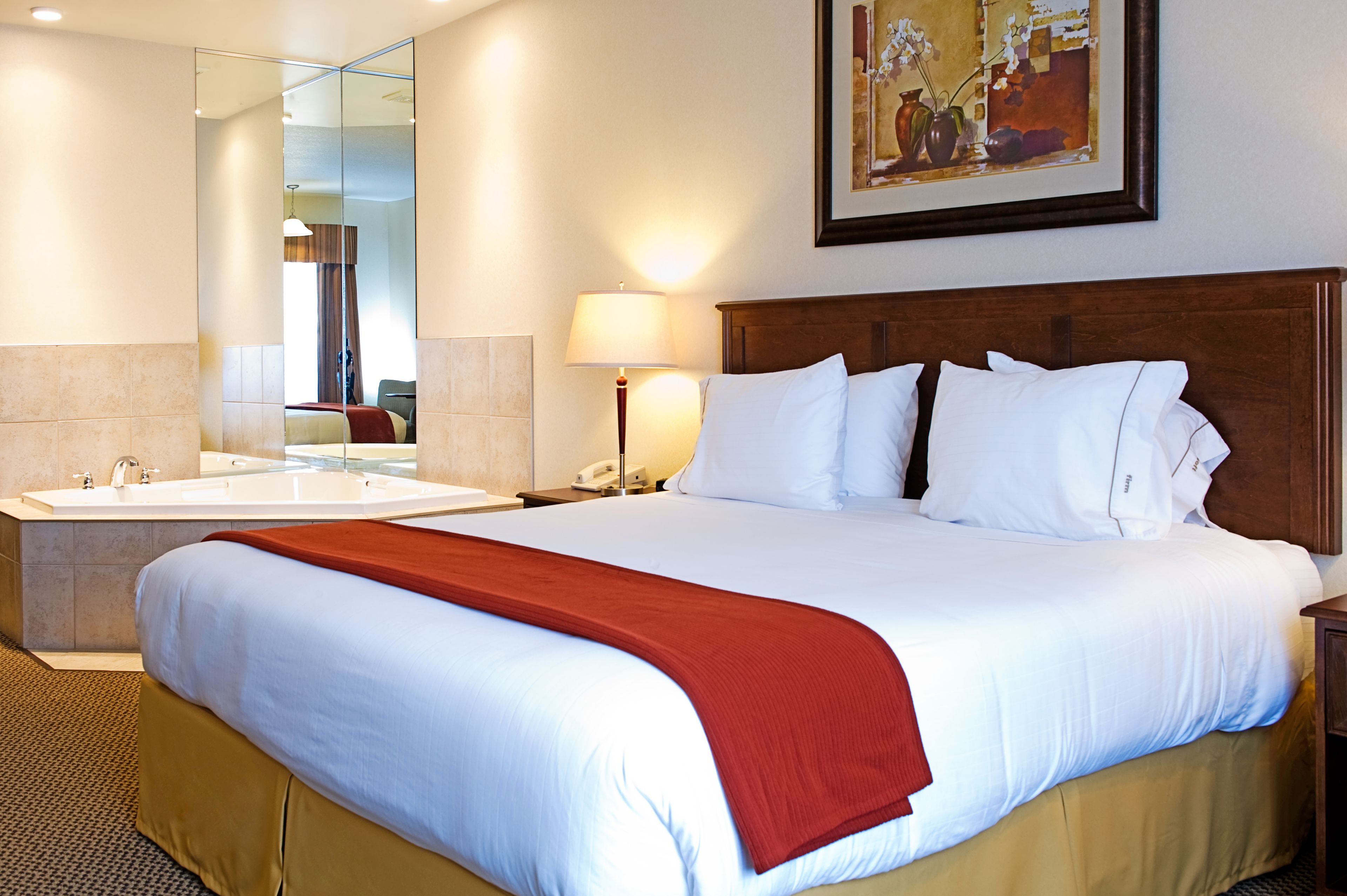 Pillowtop beds, desk, laptop workspace, iron/ironing board