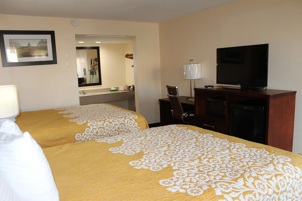 Desk, blackout curtains, iron/ironing board, free WiFi