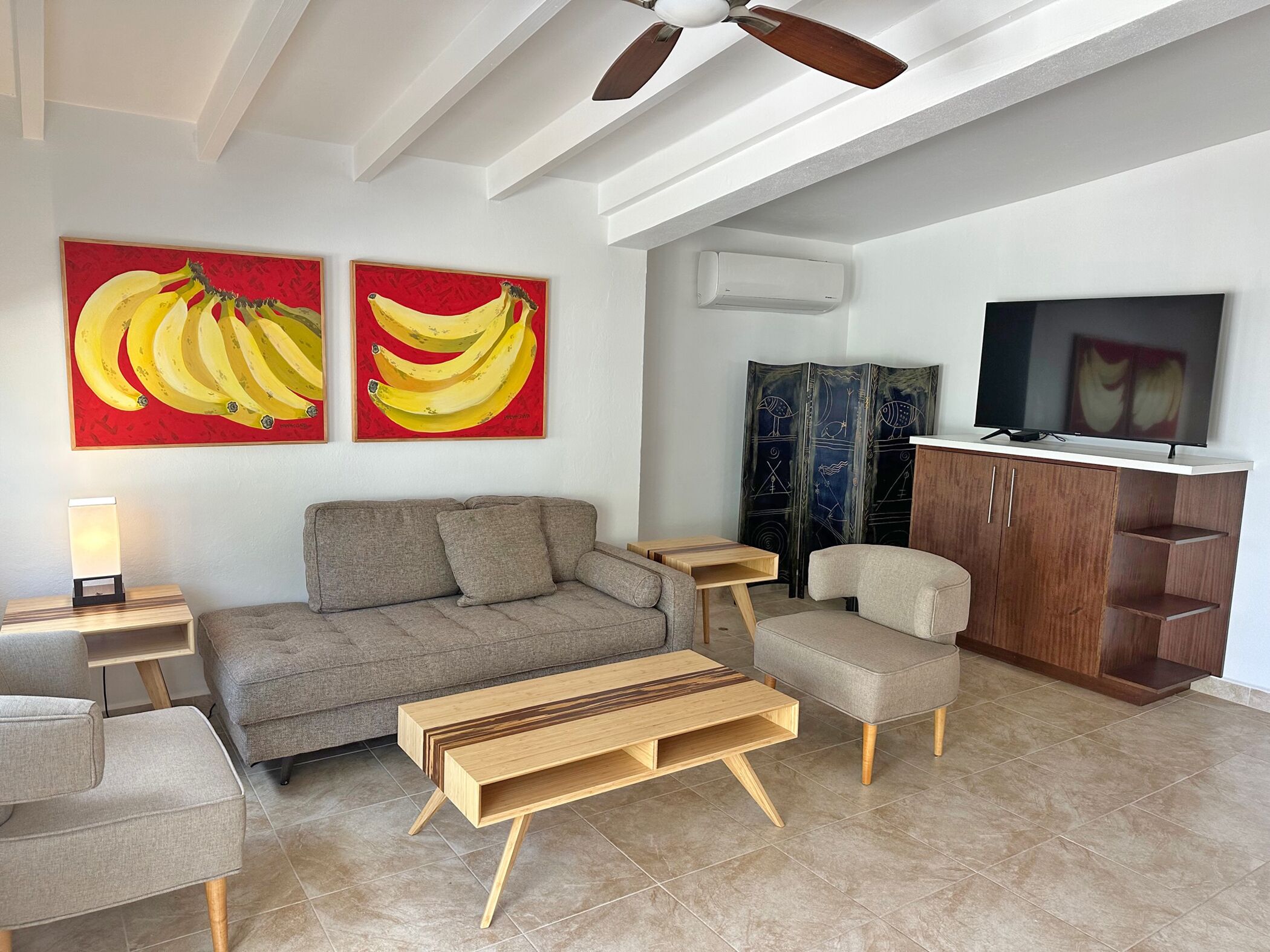 premium villa, 2 bedrooms, kitchen | living area | led tv