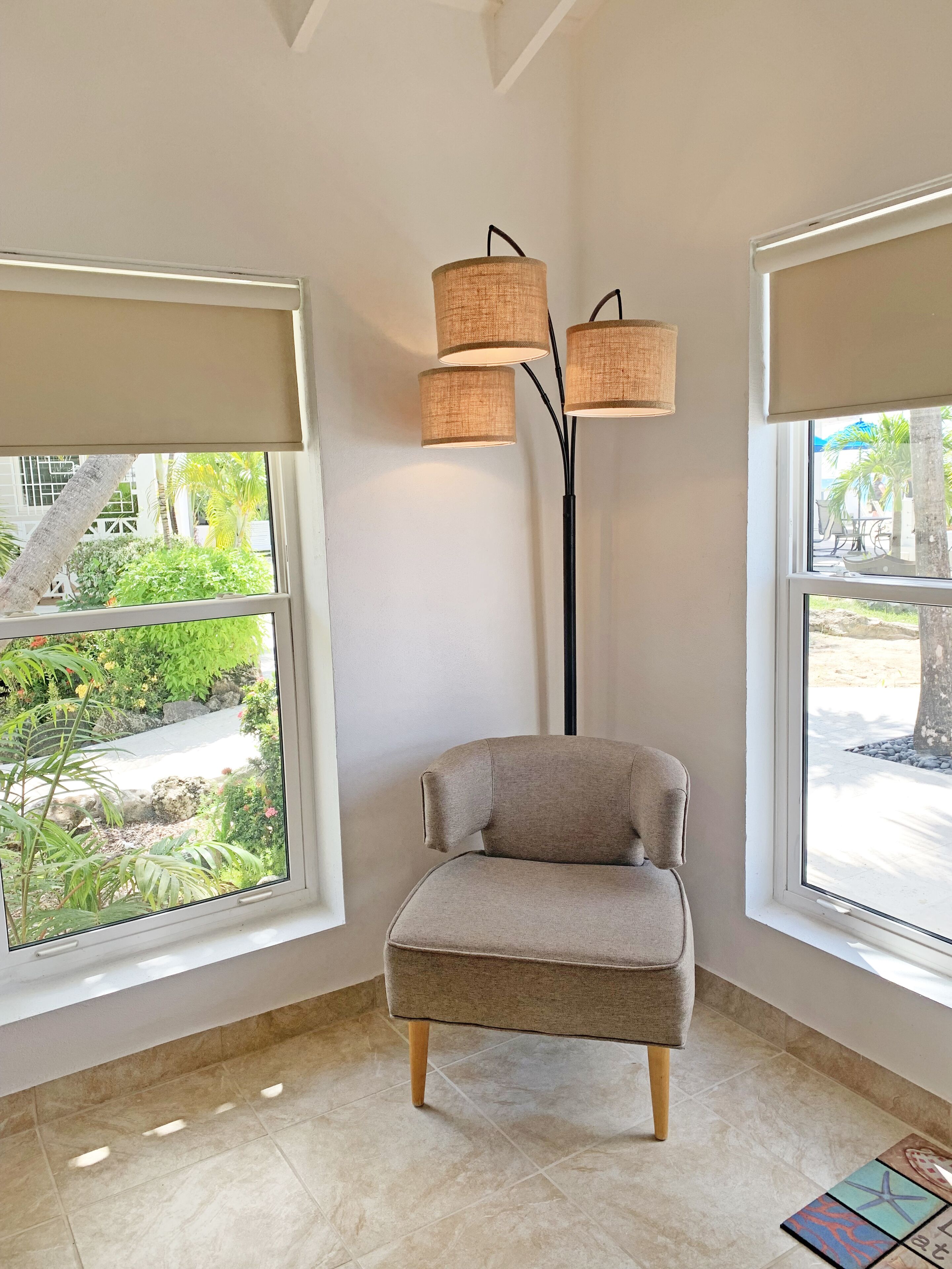 villa, 1 king bed with sofa bed, kitchen, beachfront | living area | led tv