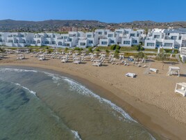 Private beach, beach cabanas, sun loungers, beach umbrellas
