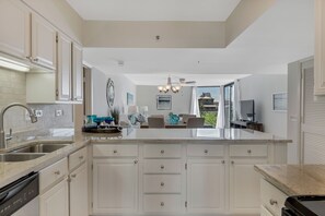 Condo, 3 Bedrooms, 2 Bathrooms, Sea View | Private kitchen | Full-size fridge, microwave, stovetop, dishwasher