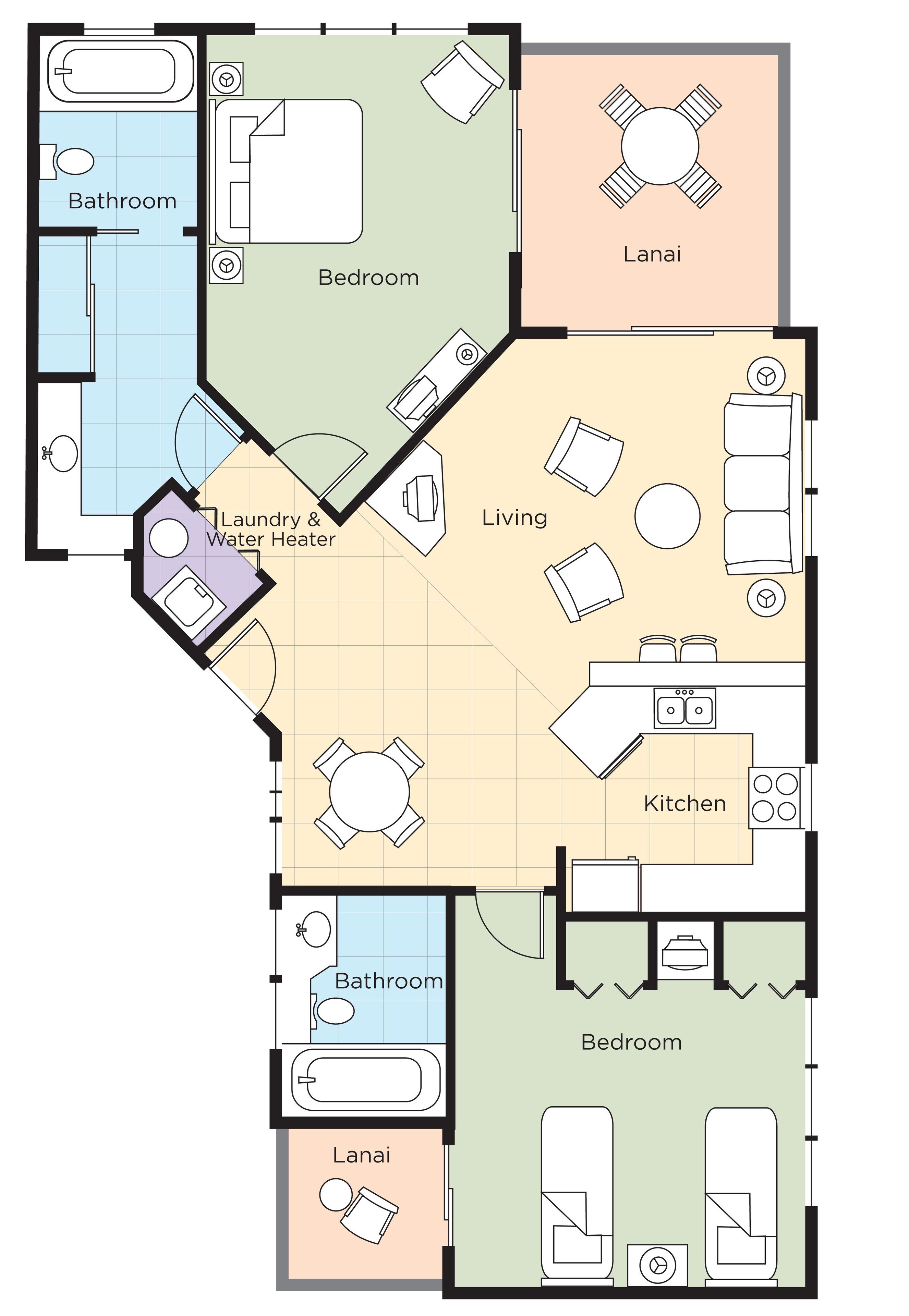 suite, 2 bedrooms | 1 bedroom, premium bedding, in-room safe, iron/ironing board