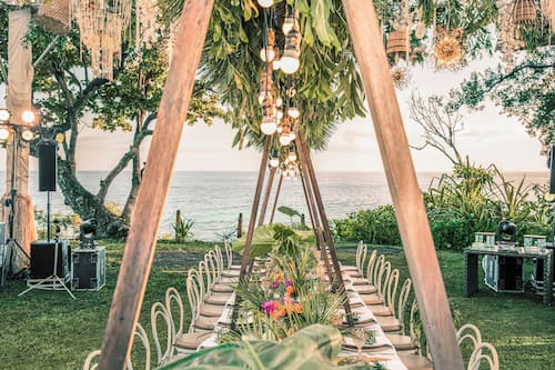 Outdoor wedding area
