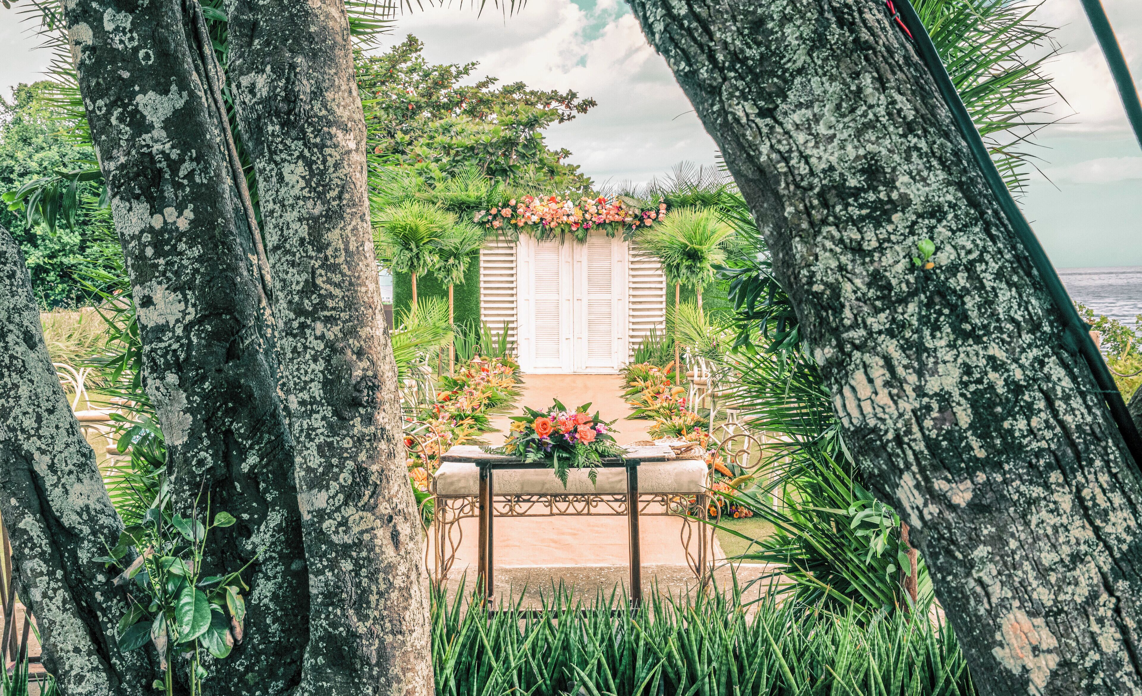 outdoor wedding area