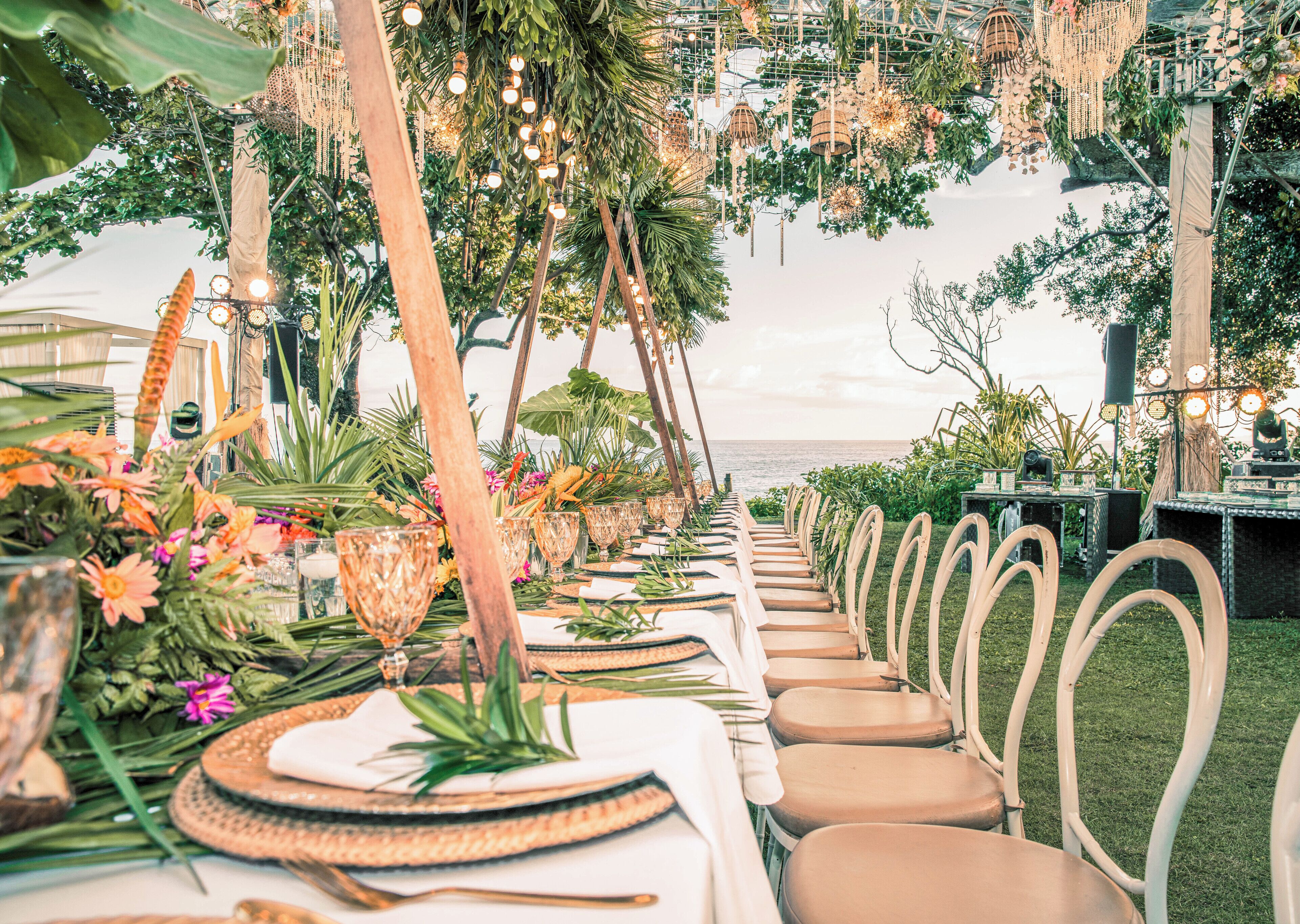 outdoor wedding area